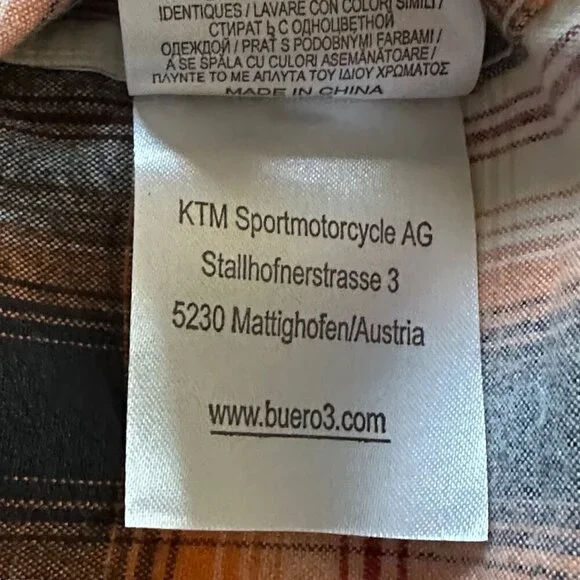 KTM Racing Motorcycles Men's Large Flannel Shirt - KTM Logo - Extra Soft - NWOT - Picture 11 of 11